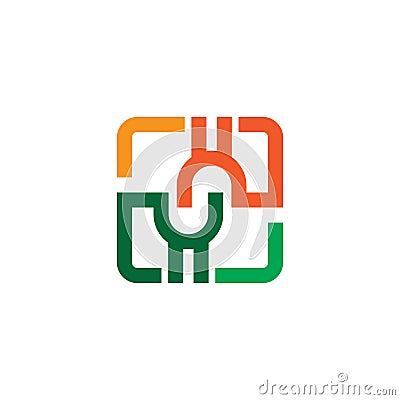 Abstract square logo Design Vector Vector Illustration