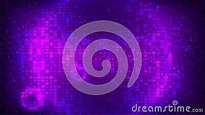 Abstract Square Pattern on Gradient Background. Pixel tile backdrop graphic art. Random Square shapes texture. Futuristic cover, Vector Illustration