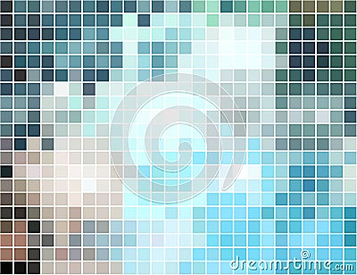 Abstract square pixel mosaic background Vector Illustration