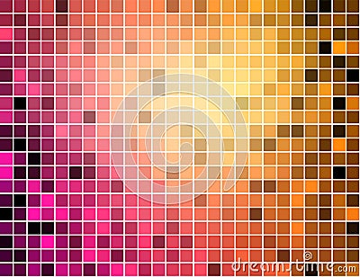 Abstract square pixel mosaic background Vector Illustration