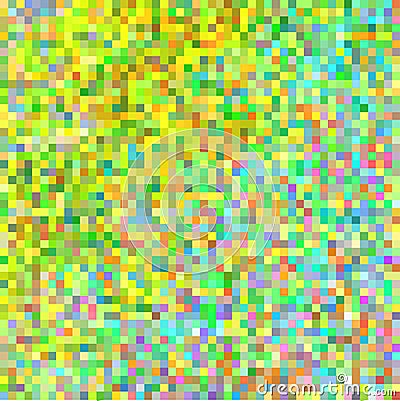 Abstract square pixel mosaic background. Vector Illustration