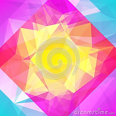 Abstract square triangle background. Vector Illustration