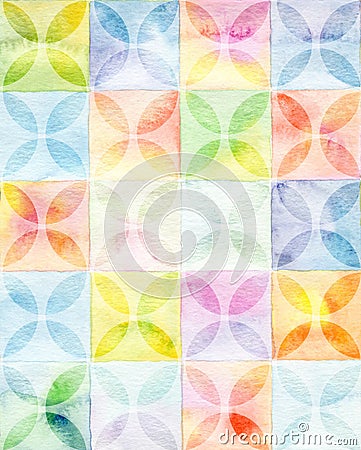 Abstract square watercolor paint background Stock Photo