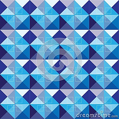 Abstract squares blue pattern design Vector Illustration