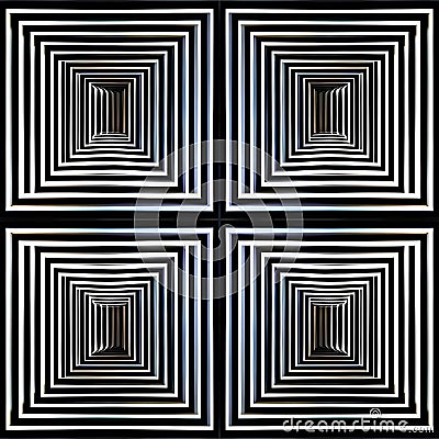 Abstract squares seamless pattern symmetrical wallpaper Stock Photo