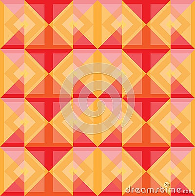 Abstract squares warm background design Vector Illustration