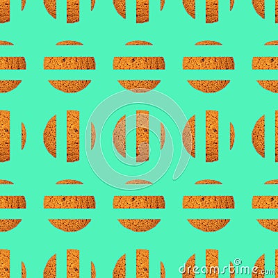 Abstract sseamless repeating pattern of cookies Stock Photo