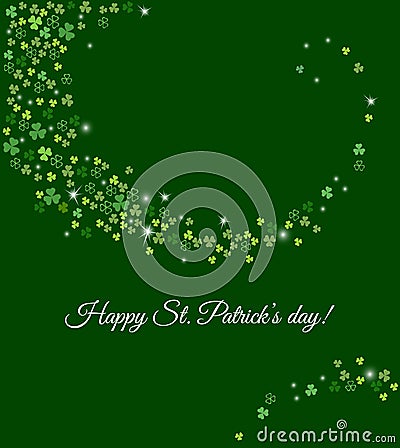Abstract St. Patrick`s day background for your greeting cards or party poster design. Vector Vector Illustration
