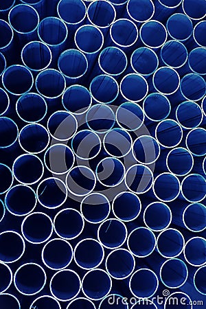Abstract stack of round tube Stock Photo