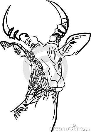 Abstract stag head Vector Illustration