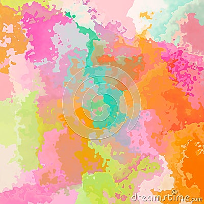 Abstract stained pattern background in sweet pastel color spectrum - modern painting art Stock Photo