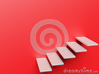 Abstract staircase. Stairs with steps, business concept Stock Photo