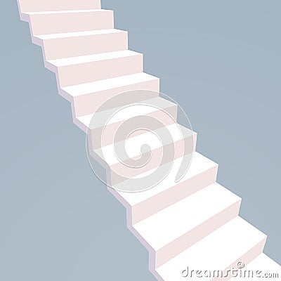 Abstract stairs 3d rendering Cartoon Illustration