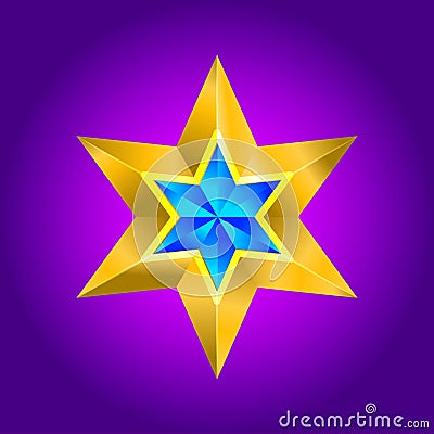 Abstract star background. Overlying star shapes in blue New year Christmas Stock Photo