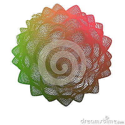 Abstract star of noise points array. Grid vector illustration. T Vector Illustration