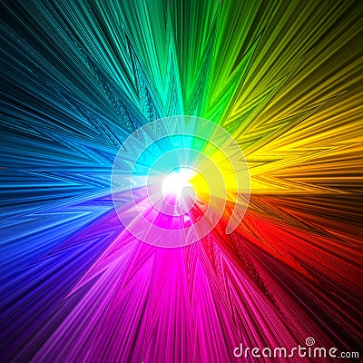 Abstract star prism colors background Stock Photo