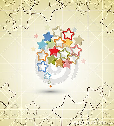 Abstract star retro business background Vector Illustration