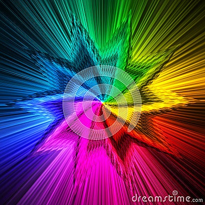 Abstract star shape prism colors background Stock Photo