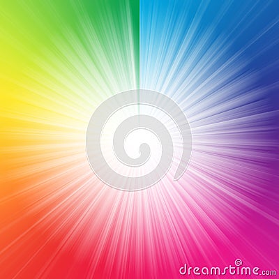 Abstract white starburst colorful background Stock Photo