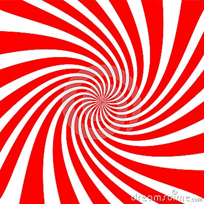 Abstract starburst red background. Radial lines in curve. Vector Vector Illustration