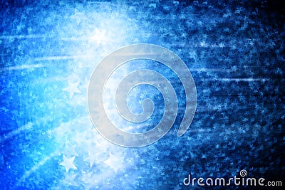 Abstract Blue Stars Background Stock Photo