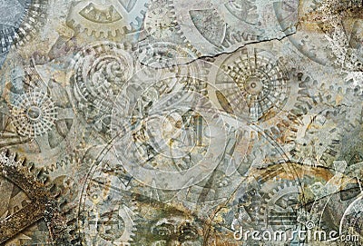 Abstract Steampunk Background Stock Photo