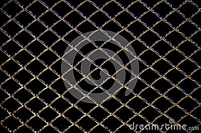 Abstract steel grid from car radiator, Black background Stock Photo