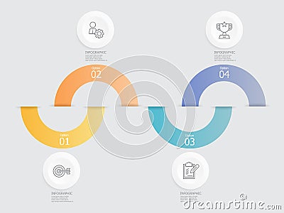 abstract steps growth infographic Vector Illustration