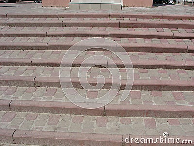 abstract steps, stairs in the city, granite stairs Stock Photo