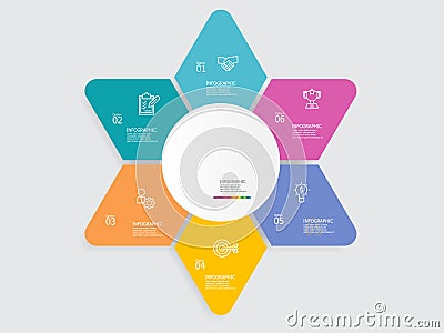 abstract steps timeline infographic element report background Vector Illustration