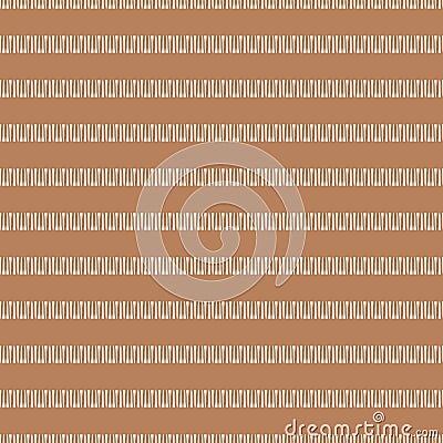 Abstract stitch style stripe vector pattern seamless background. Running hand stitch needle work effect horizontal Vector Illustration