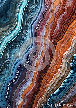 Abstract stone strata patterns closeup: A young rock's favorite geological walls Stock Photo