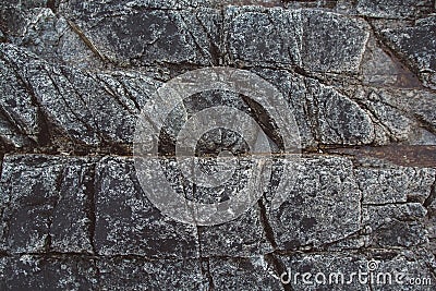 Abstract stone texture from waves erode, nature background. Top view. Copy space. Can use as banner. Stock Photo