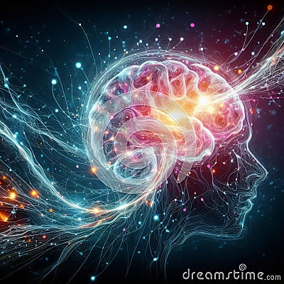 Abstract Streams of Consciousness concept Stock Photo