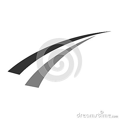 Abstract Street or Road Swoosh Logo Template Illustration Design. Vector EPS 10 Vector Illustration