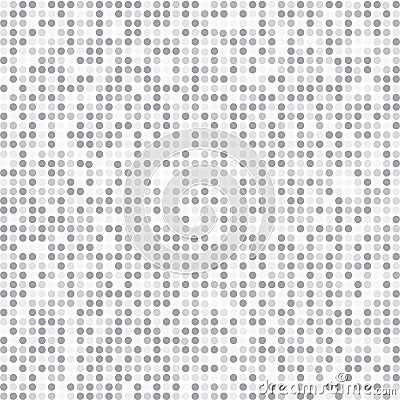 Abstract stripe gray and white random dots digital technology ha Vector Illustration