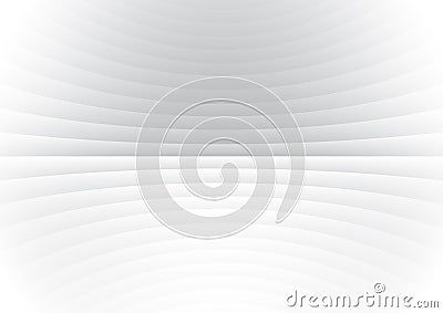 Abstract stripe pattern horizontal curve lines white and gray background Vector Illustration