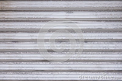 Abstract stripe pattern of white metallic roller shutter doors Stock Photo