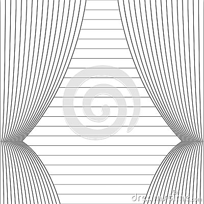 Abstract striped background. Window curtains Vector Illustration