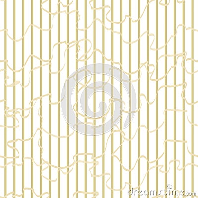 Vertical stripes and Curly ribbons white background. Vector Illustration