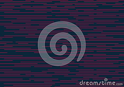 Abstract striped speed pink lines horizontal pattern minimal design stripe on dark blue background Vector Illustration