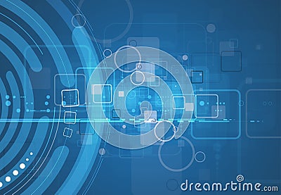 abstract structure circuit computer cube technology business background Vector Illustration