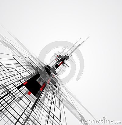 abstract structure circuit computer cube technology business background Vector Illustration