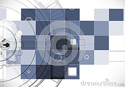 abstract structure circuit computer cube technology business background Vector Illustration