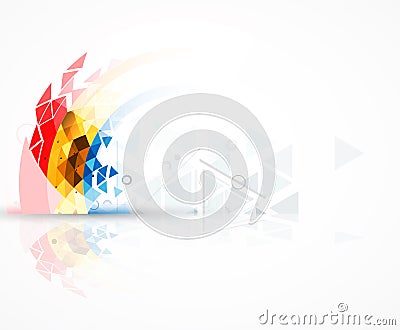 Abstract structure circuit computer triangle technology business Stock Photo