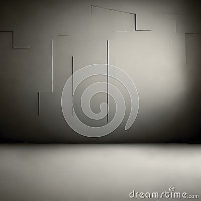 Abstract studio backdrop gray dark spotlight modern created using Generative AI tools Stock Photo