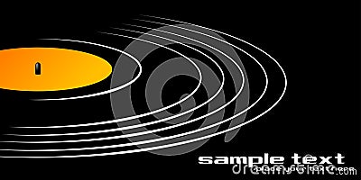 Abstract stylized vinyl record Vector Illustration