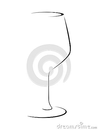 Abstract Stylized Wineglass Stock Photo