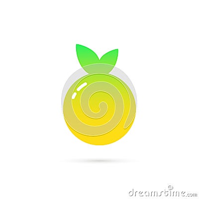 Abstract summer fruite logo with gradient Vector Illustration