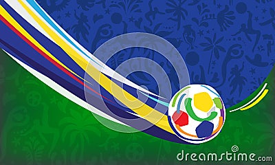 2025 Championship Conmeball Copa America Abstract dynamic wallpaper Soccer ball Brazil Football Vector Illustration